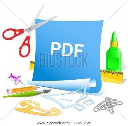 Modello di carta PDF. Vector.
