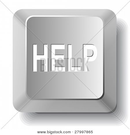 Help. Vector computer key.