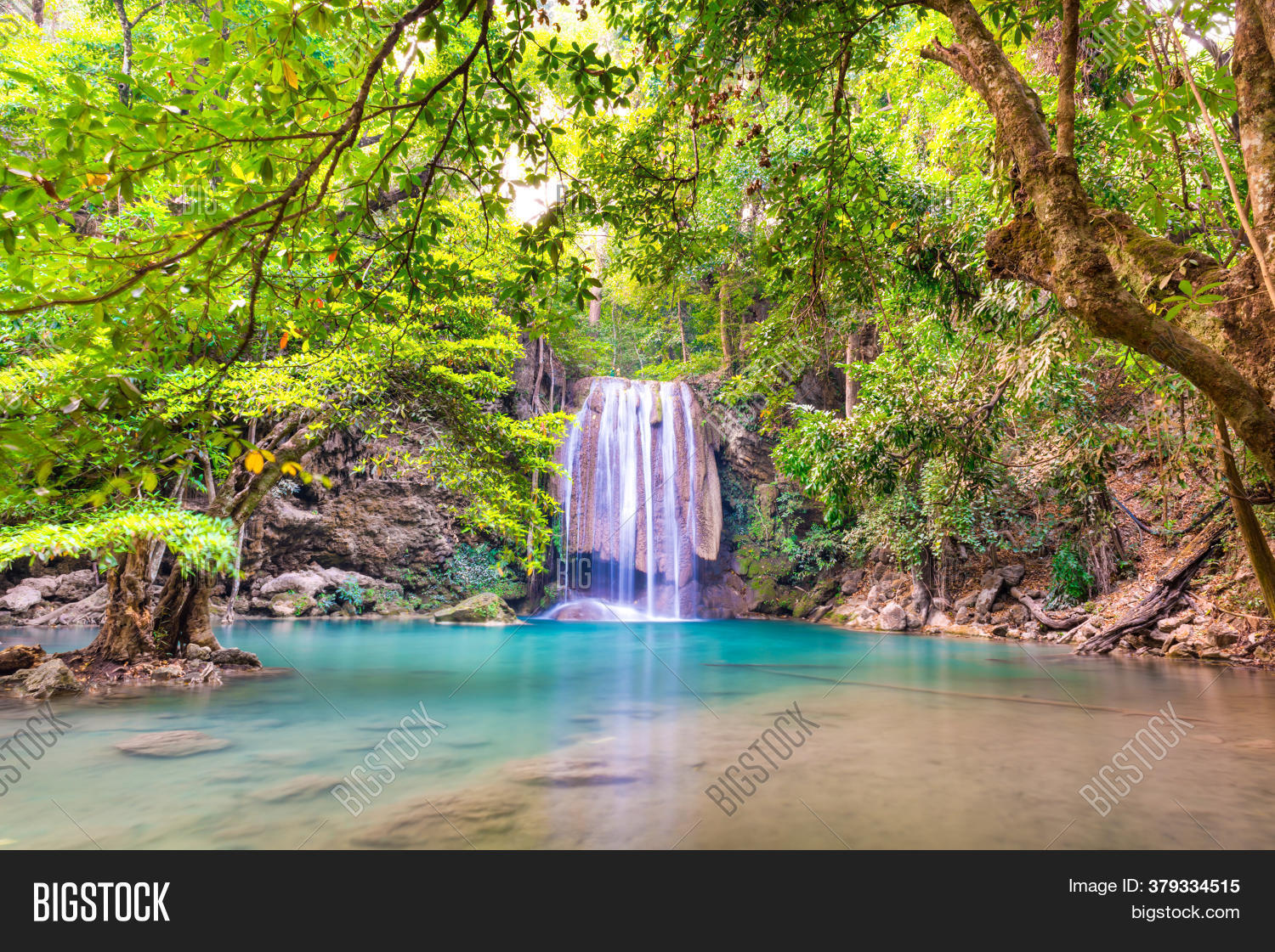 Waterfall Emerald Lake Image & Photo (Free Trial) Bigstock