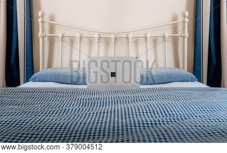 Wfh - Work From Home With Laptop On Bed 1