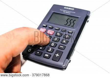 Utter Pardesh , India - Calculator , A Picture Of Calculator In Noida 13 July 2020