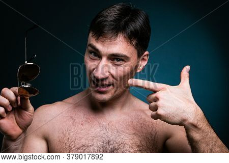 Gay Man Athlete Smiling In Sunglasses Young