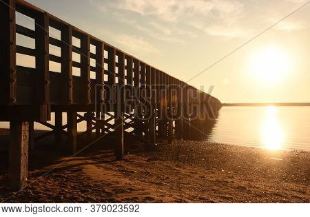 Beautiful Look At Powder Point Bridge And Duxbury Bay.