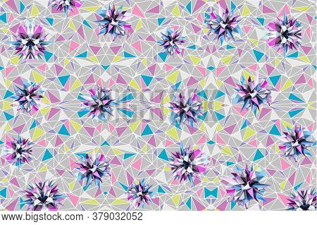 Abstract Geometric Triangle Pattern. Vector Cute Background