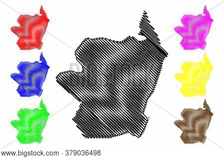 Danilovgrad Municipality (montenegro, Municipalities Of Montenegro) Map Vector Illustration, Scribbl