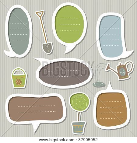 Set di cornici di testo