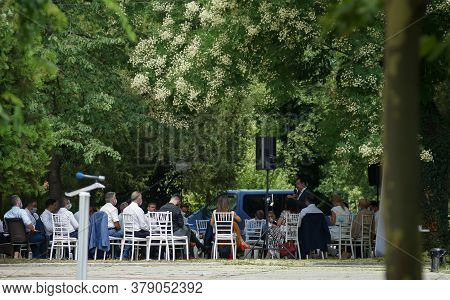 Bucharest, Romania - August 02, 2020: Ludovic Orban Speaks To The Members Of The National Political 