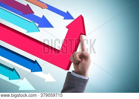 Economic recovery concept with the line charts