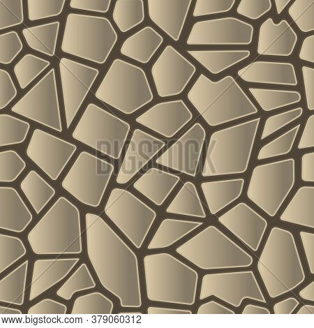 Seamless Texture Of Stonewall. Vector Illustration Of Stone Background.