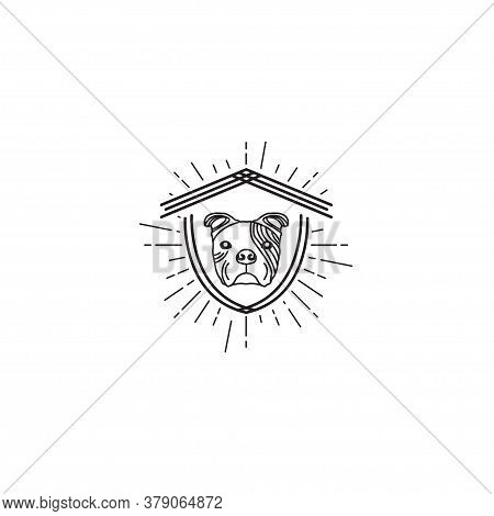 British Bulldog And English Bulldog Vintage Logo Design