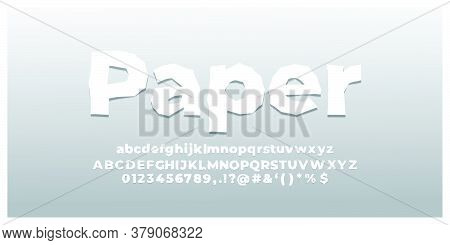White Paper Shadow 3d Font Styles Designs Templates