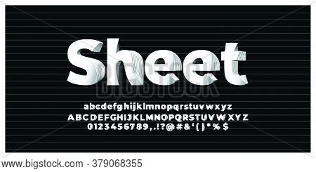 White Sheet 3d Font Styles Design Templates