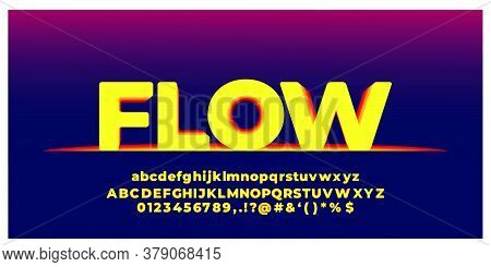 Yellow Flow Effect Font Styles Design Template