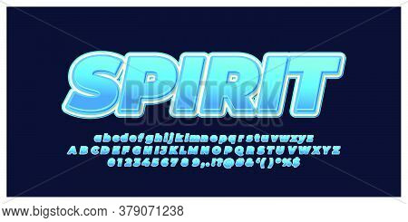 Gradient Blue 3d Font Styles Design Templates