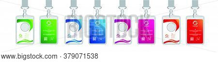 Abstract Professional Id Card Design Templates Vector