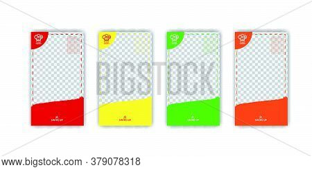 Colorful Social Media Stories Post For Food Drink Or Creative Business Design Templates