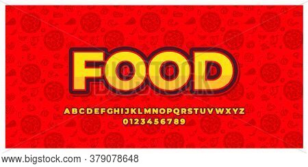 Orange For Restaurant 3d Font Styles Design Templates