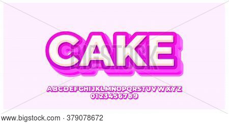 Delicious Pink 3d Font Styles Design Templates