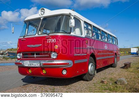 Kronstadt, Russia - September 14, 2019: Hungarian Bus 