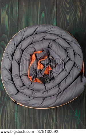 Tourist Equipment. Self-inflating Rugs And Sneakers. Lie On The Floor In The Room.