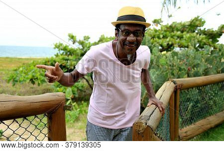 Camacari, Bahia / Brazil - January 22, 2015: Luiz Melodia, Singer And Composer Is Seen In The City O