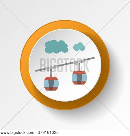 Cable Car Cabin Color Icon. Elements Of Winter Wonderland Multi Colored Icons. Premium Quality Graph