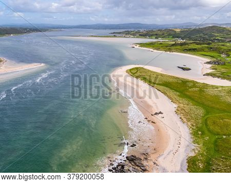 Aerial View Of Doagh, North Coast County Donegal, Ireland