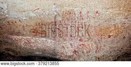 San Paintings In Philipps Cave At Ameib In The Erongo Region Of Namibia