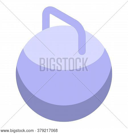 Gym Kettlebell Icon. Isometric Of Gym Kettlebell Vector Icon For Web Design Isolated On White Backgr