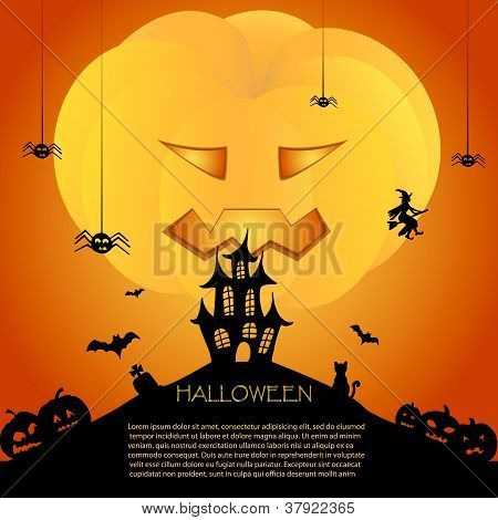 Halloween karty z zamku eps10 ilustracji wektorowych