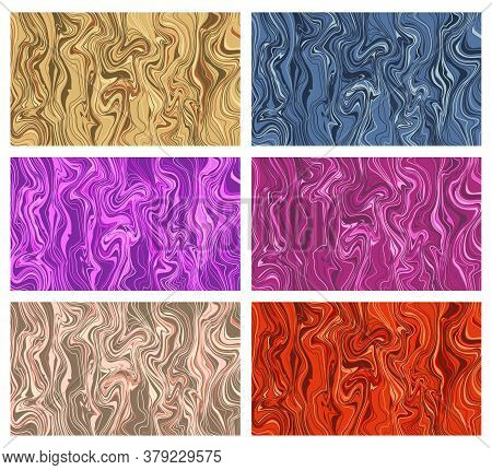 Marble Texture Wallpaper. Marbled Stucco Illustration. Set Of Paint Splash. Abstract Wave Graphic Ac