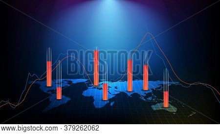 Abstract Background Measuring Scales Bar And World Maps, Trading Stock Market Macd Indicator Technic