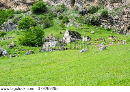 Ancient Alanian Necropolis In Dzivgis Village, North Ossetia Alania, Russia