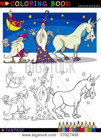 Fantasy-hahmoja, värjäys