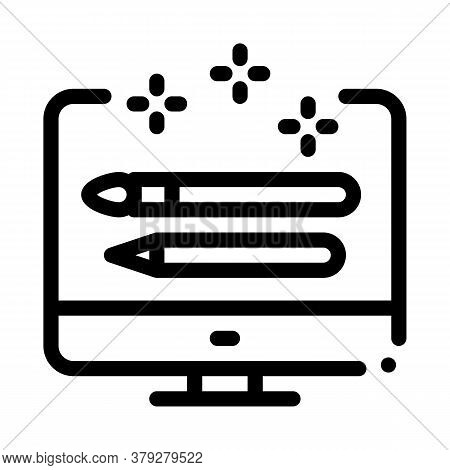 Front End Design Icon Vector. Front End Design Sign. Isolated Contour Symbol Illustration