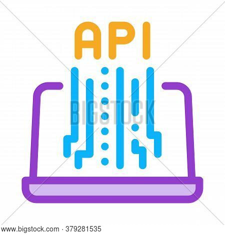 Front End Api Icon Vector. Front End Api Sign. Color Symbol Illustration