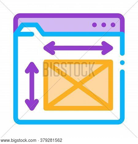 Front End Web Design Sizes Icon Vector. Front End Web Design Sizes Sign. Color Symbol Illustration