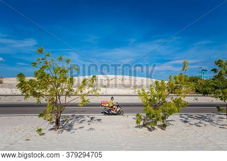 White Sand Dunes Between Mui Ne And Phan Rang