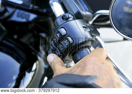 Salvador, Bahia / Brazil - April 8, 2014: Motorcycle Harley Davidson Cvc Ultra Limited, 1690 Cylintr