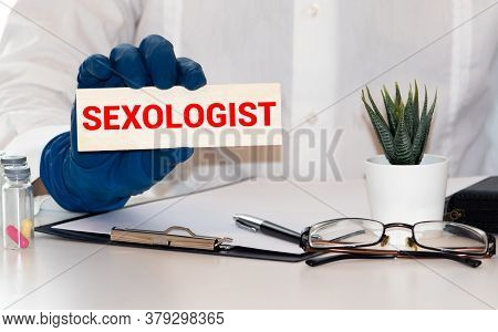 Sexologist Word Cloud Concept On Grey Background