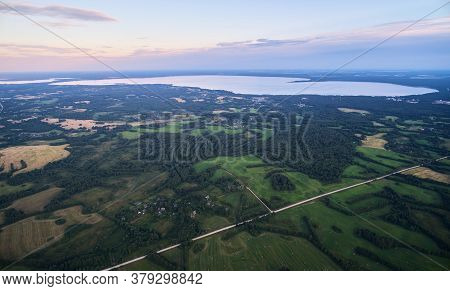 Big Lake Aerial Drone View