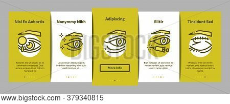 Eyelid Surgery Healthy Onboarding Mobile App Page Screen Vector. Eyelid Surgery Blepharoplasty Cosme