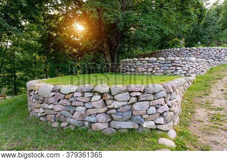 Landscape Design Of Stone Steps On A Multi-level Plot