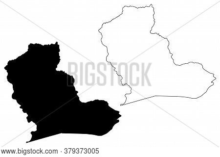 Cuiaba City And Municipality (federative Republic Of Brazil, Mato Grosso State) Map Vector Illustrat