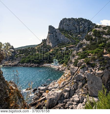 Landscape Of A Koshka Mountain With The Black Sea In Crimea
