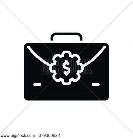 Black Solid Icon For Business-case Business Case Compact Accessory Commerce Caisson Bag
