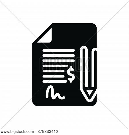 Black Solid Icon For Contract Bond Commitment Pledge Pleadings Justice Security Deed Legal-documents