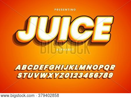 Modern 3D Alphabet. Custom Font For Title, Headline, Movie, Promotion, Or Sticker. Bold And Strong T