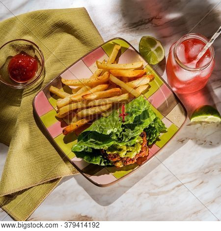 Avocado Chicken Burger Wrap