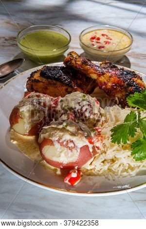 Colombian Potatoes Rice Chicken
